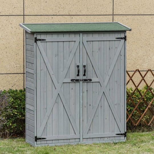 outsunny-outdoor-storage-cabinet-wooden-garden-shed-utility-tool-organizer-with-waterproof-asphalt-r-1
