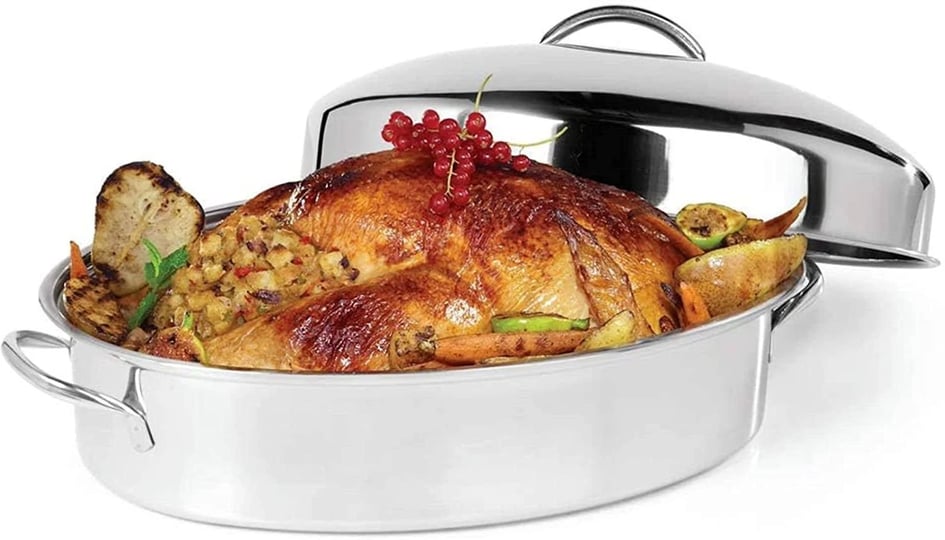 ovente-kitchen-oval-roasting-pan-16-inch-stainless-steel-baking-tray-with-lid-1