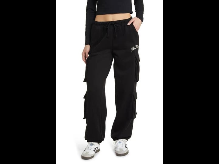 pacsun-womens-arch-cargo-sweatpants-in-black-size-medium-1