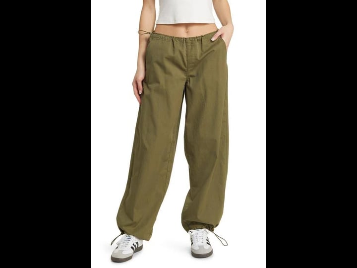 pacsun-womens-green-low-rise-parachute-pants-size-small-1