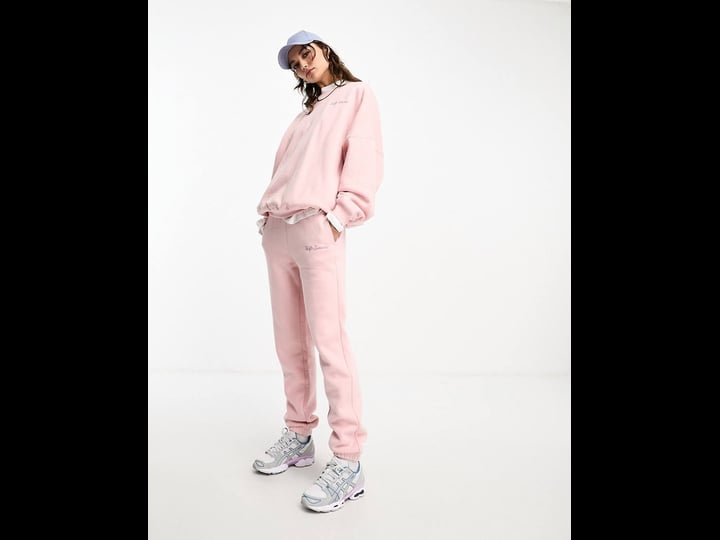 pacsun-womens-pacific-sunwear-script-slim-sweatpants-in-pink-size-medium-1