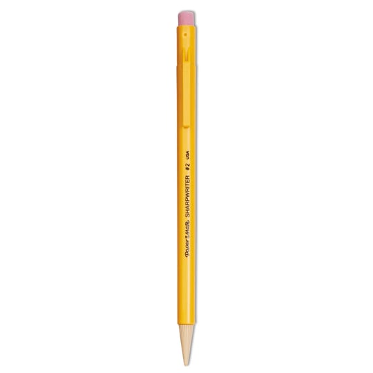 paper-mate-3030131c-sharpwriter-mechanical-pencil-hb-0-7-mm-yellow-barrel-12-per-pack-1