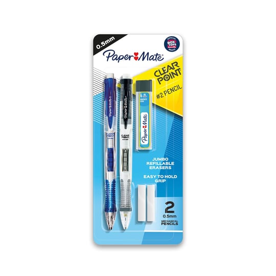 paper-mate-34666pp-0-5mm-clearpoint-mechanical-pencil-assorted-2-pack-with-lead-refill-1