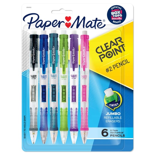 paper-mate-6ct-clearpoint-2-mechanical-pencils-0-7mm-multicolor-1