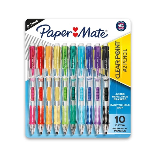 paper-mate-clear-point-mechanical-pencil-0-7-mm-hb-2-black-lead-assorted-barrel-colors-10-pack-1
