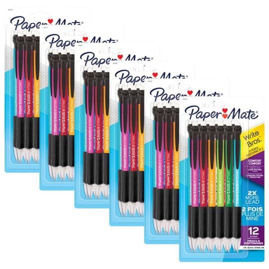 paper-mate-write-bros-comfort-mechanical-pencil-0-7mm-assorted-12-per-pack-6-packs-1