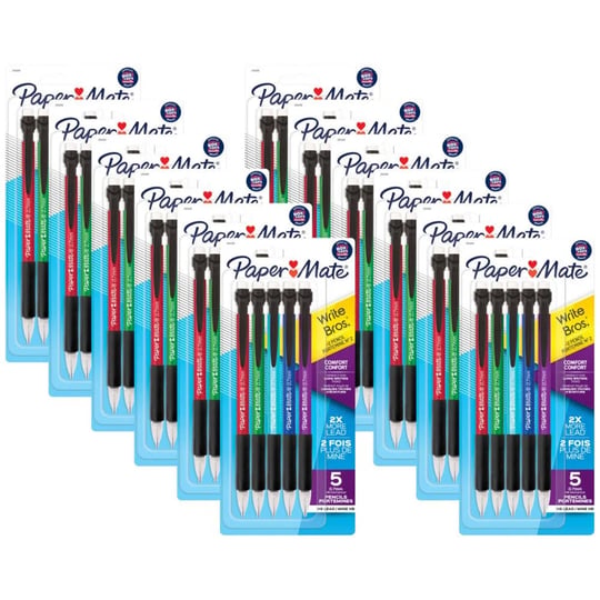 paper-mate-write-bros-comfort-mechanical-pencil-0-7mm-assorted-5-per-pack-12-packs-1