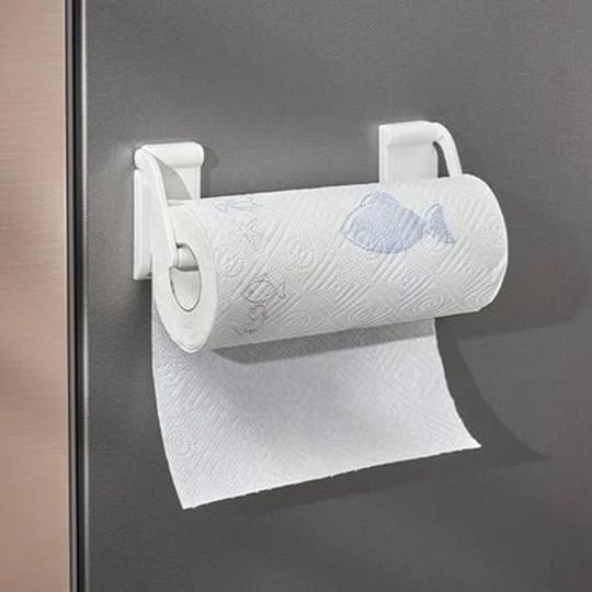 paper-roll-holder-magnet-towel-holder-refrigerator-free-punching-storage-rack-1