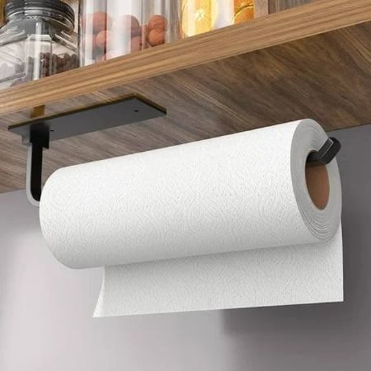 paper-towel-holder-self-adhesive-or-drilling-matte-black-paper-towel-rack-under-cabinet-for-kitchen--1