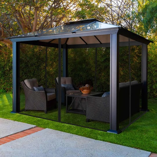 paragon-outdoor-12-x-12-santa-monica-hard-top-gazebo-mosquito-netting-1