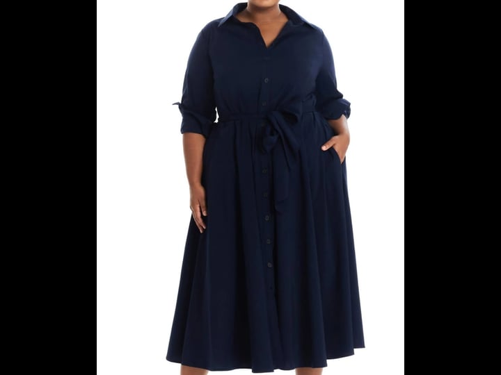 pari-passu-womens-poplin-shirtdress-navy-size-15