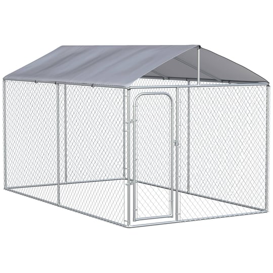 pawhut-dog-kennel-outdoor-heavy-duty-playpen-with-galvanized-steel-secure-lock-mesh-sidewalls-and-wa-1