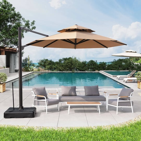 pellebant-11-5ft-outdoor-round-cantilever-umbrella-with-double-top-tan-1