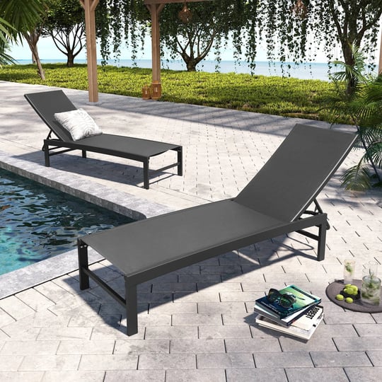 pellebant-adjustable-aluminum-patio-chaise-lounge-chairs-outdoor-set-of-2-black-fabric-darkgrey-fram-1