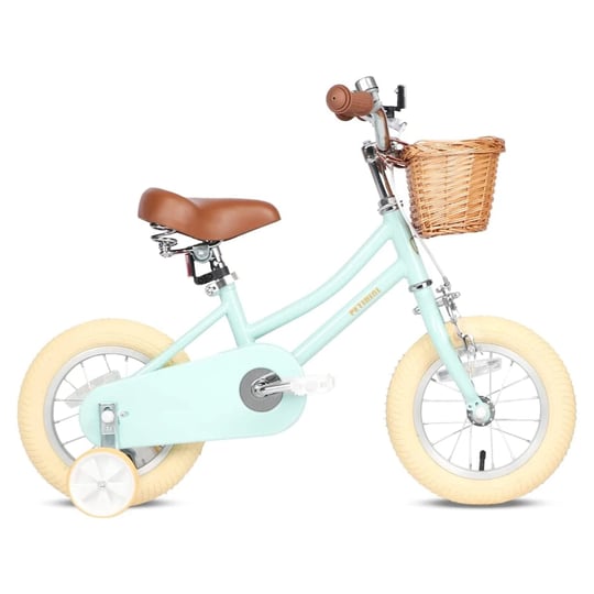 petimini-14-inch-child-bicycle-with-basket-bell-and-training-wheels-mint-1