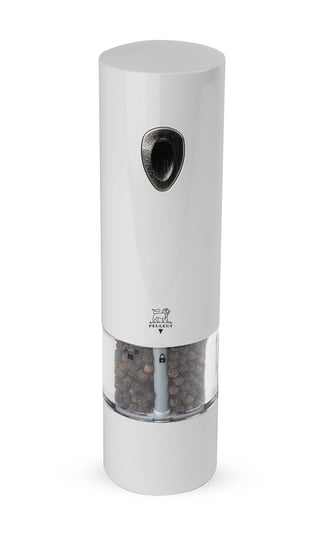 peugeot-phenix-white-lacquered-stainless-steel-electric-adjustable-pepper-mill-8-inch-1