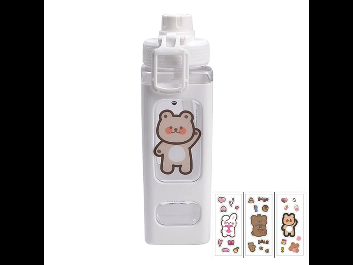 pexizuan-kawaii-bear-water-bottle-with-straw-sport-plastic-portable-square-drinking-bottle-for-girl--1