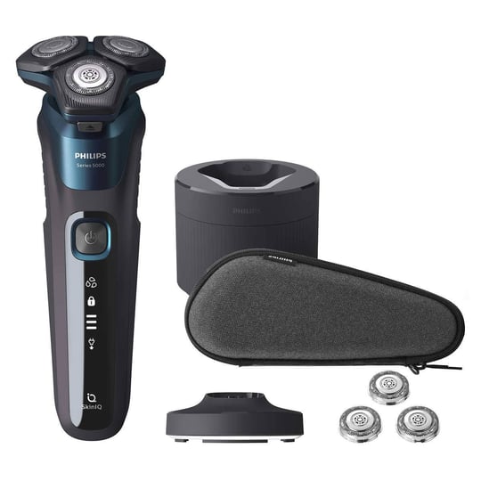 philips-wet-dry-shaver-5000-with-skiniq-tech-model-s5579-94-bonus-sh71-shave-heads-black-1