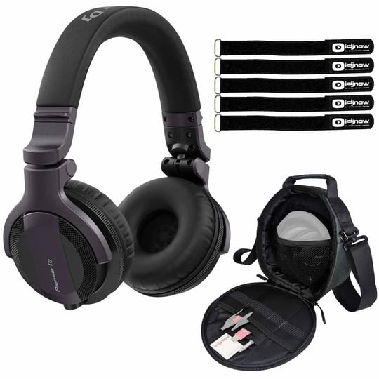 pioneer-dj-hdj-cue1-dj-headphones-with-headphone-gear-bag-package-1