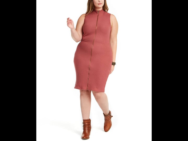 planet-gold-juniors-trendy-plus-size-sleeveless-zip-front-sweater-dress-brown-size-2-extra-large-1