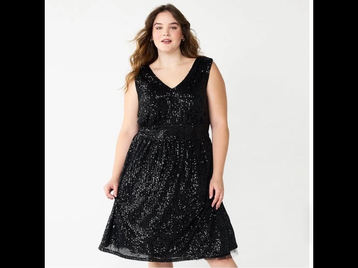 plus-size-draper-james-rsvp-sleeveless-v-neck-sequin-dress-womens-size-22-w-black-1