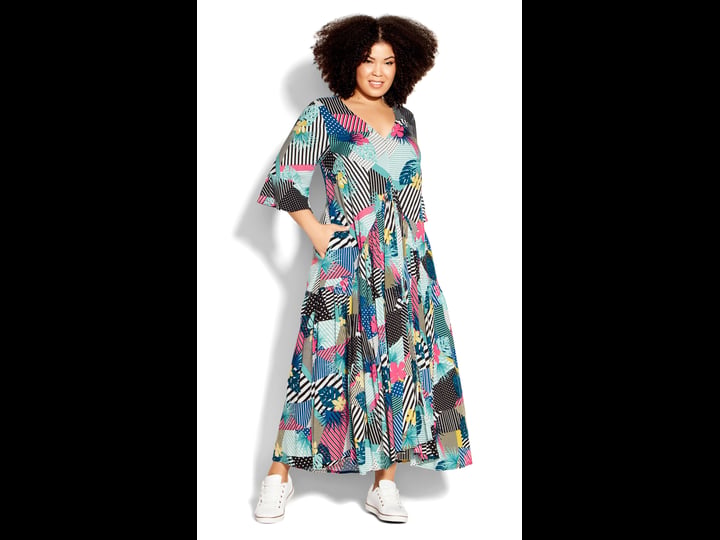 plus-size-dress-valerie-in-tropical-patch-size-16-avenue-1