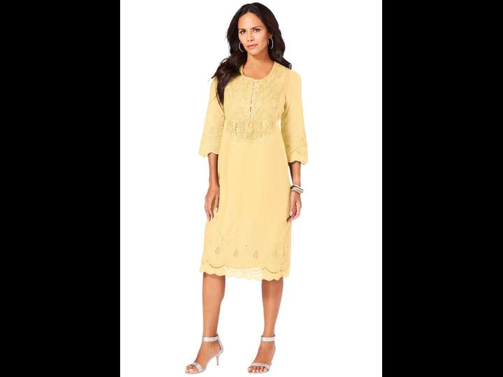 plus-size-womens-angel-dress-by-roamans-in-banana-size-34-w-1
