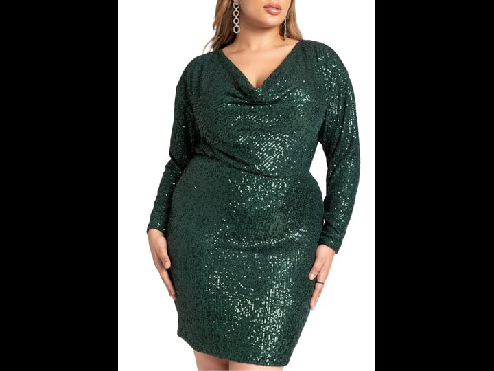 plus-size-womens-mini-cowl-sequin-dress-by-eloquii-in-eden-size-15
