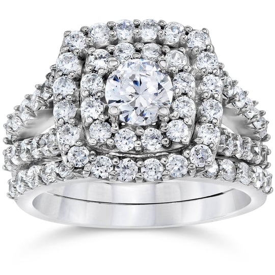 pompeii3-10k-white-gold-2-ct-t-w-diamond-cushion-halo-engagement-ring-matching-wedding-band-bridal-w-1