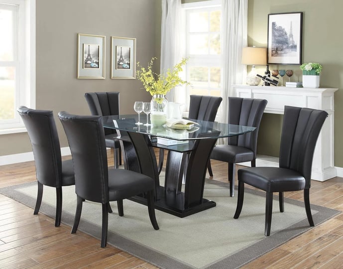 poundex-f2153-rectangular-glass-top-dining-table-1