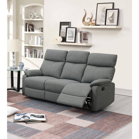 poundex-manual-sofa-recliner-in-gray-1