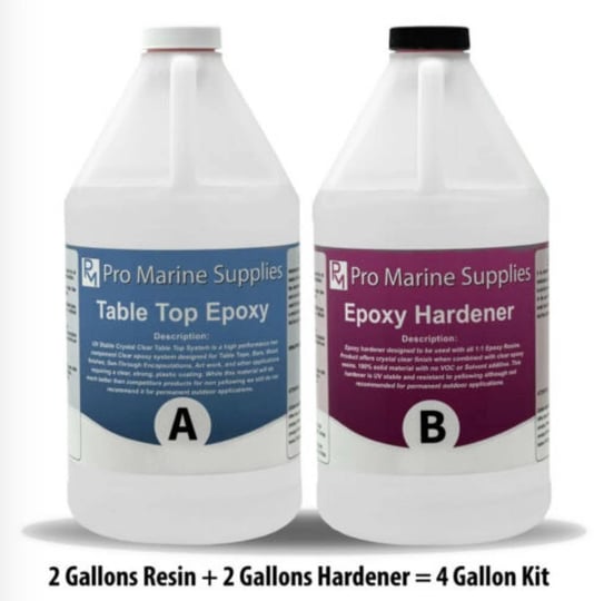 pro-marine-supplies-crystal-clear-bar-table-top-epoxy-resin-coating-wood-for-tabletop-64-oz-kit-tthg-1