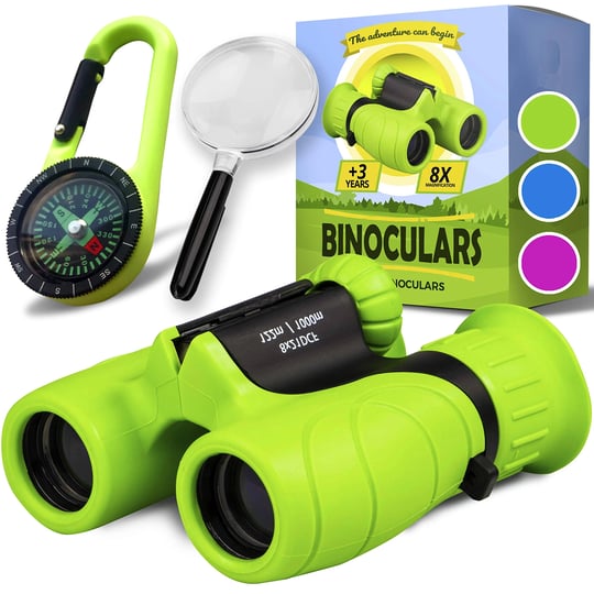 promora-binoculars-for-kids-set-with-magnifying-glass-compass-green-1