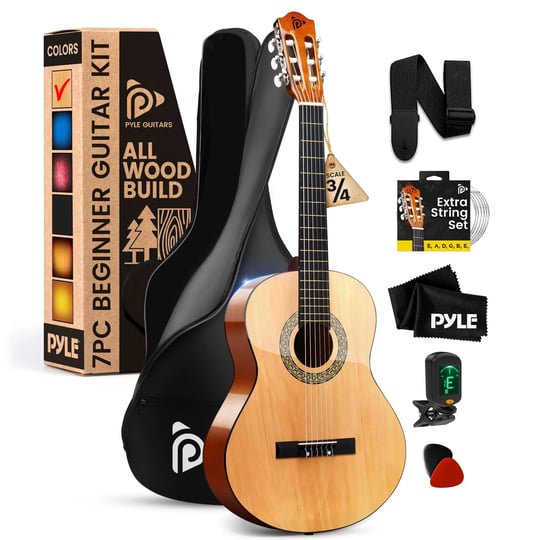 pyle-beginner-acoustic-guitar-kit-3-4-junior-size-all-wood-instrument-for-kids-adults-36-natural-woo-1