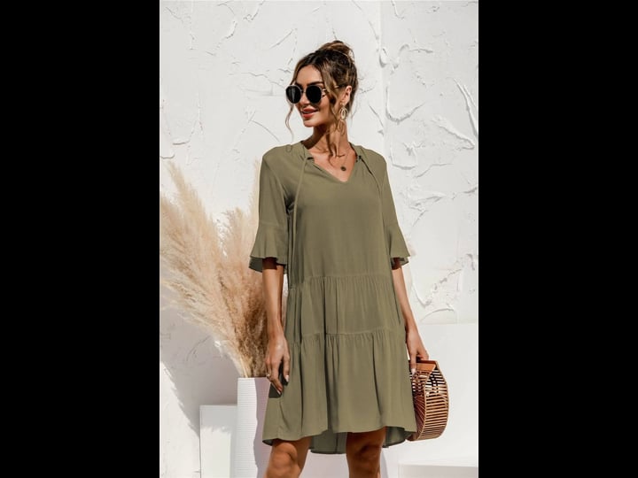 qincao-women-dresses-summer-dress-v-neck-short-sleeve-t-shirt-dress-babydoll-ruffles-casual-mini-fem-1