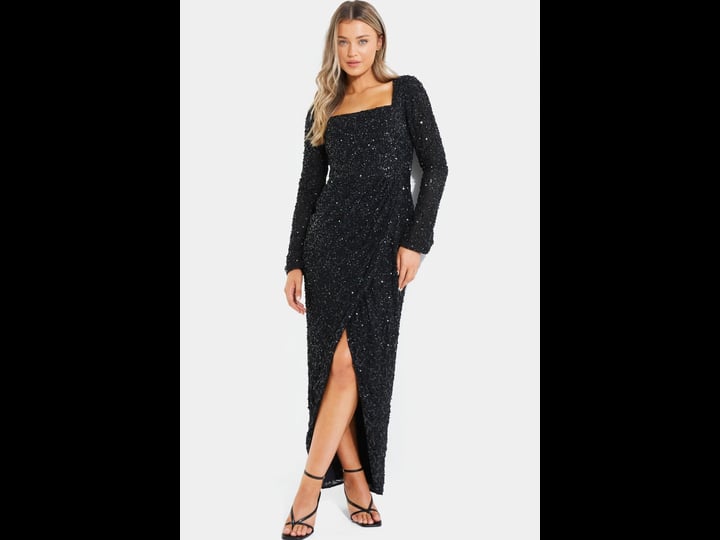 quiz-long-sleeve-sequin-wrap-evening-dress-black-5