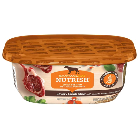 rachael-ray-nutrish-natural-wet-dog-food-savory-lamb-stew-8-oz-tub-pack-of-9