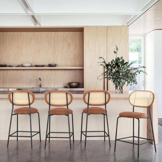 rattan-counter-height-bar-stools-with-faux-leather-seat-set-of-5