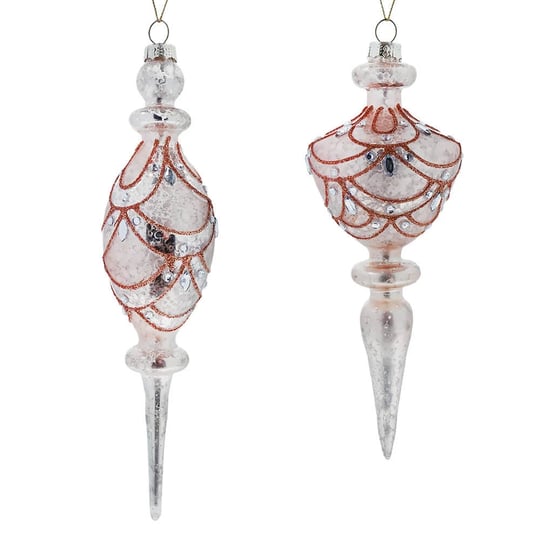 raz-imports-8-75-inch-glass-finial-ornament-set-of-2-clear-1