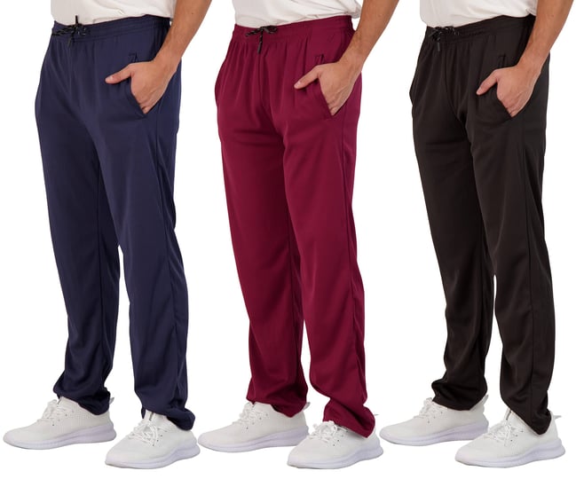 real-essentials-3-pack-mens-tech-mesh-athletic-gym-workout-lounge-open-bottom-sweatpants-with-pocket-1