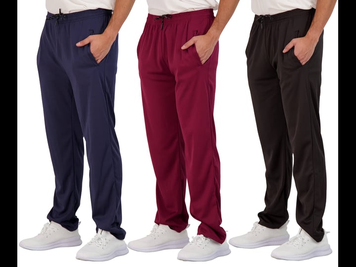 real-essentials-3-pack-mens-tech-mesh-athletic-gym-workout-lounge-open-bottom-sweatpants-with-pocket-1