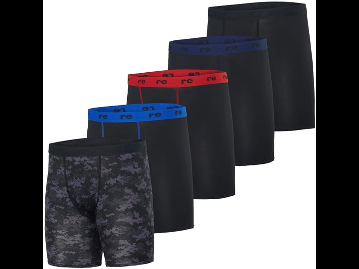 real-essentials-5-pack-mens-compression-shorts-biker-mens-cool-spandex-sports-basketball-workout-gym-1