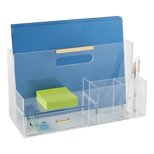 realspace-vayla-acrylic-desk-caddy-with-drawer-6-7-8-inchh-x-12-1-2-inchw-x-5-3-8-inchd-clear-gold-1