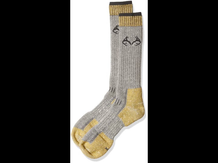 realtree-794-uplander-heavyweight-merino-wool-boot-socks-grey-gold-1
