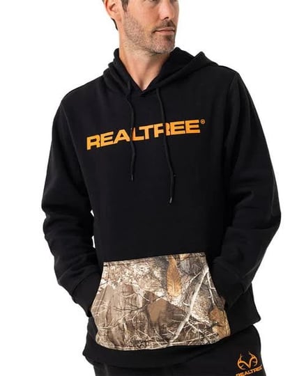 realtree-mens-black-fleece-edge-camo-pocket-hoodie-size-medium-1