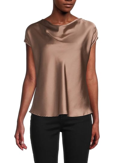renee-c-womens-cowlneck-satin-top-dune-size-m-1