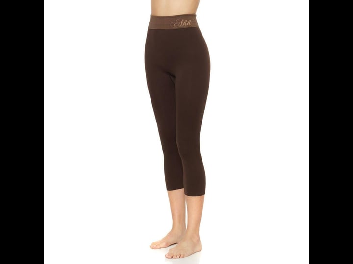 rhonda-shear-ahh-seamless-foldover-capri-leggings-womens-size-large-brown-1