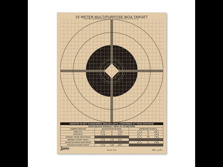 rite-in-the-rain-25-meter-zeroing-target-true-moa-multipurpose-9130