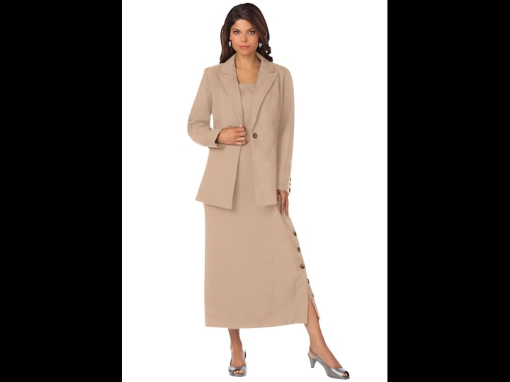 roamans-womens-plus-size-side-button-jacket-dress-34-w-new-khaki-1