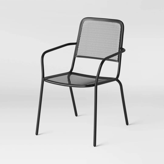 room-essentials-metal-mesh-outdoor-patio-stacking-black-dining-chair-target-1